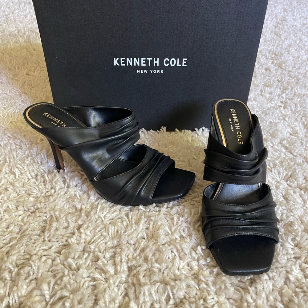 Kenneth Cole Black Strappy Heels